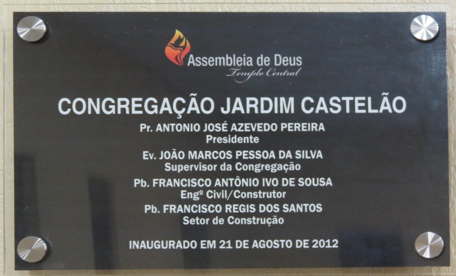 Data da inauguração 21 de agosto de 2012